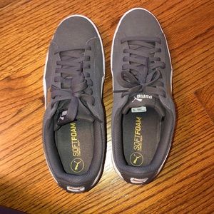 Gray and white PUMA SNEAKERS